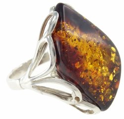 Каблучка з каменем в сріблі